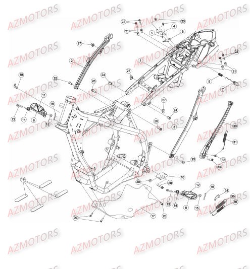 ACCESSOIRES DU CHASSIS BETA RR 4T 450 14