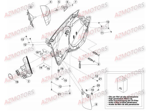 BOITIER DU FILTRE pour RR-4T-450-14