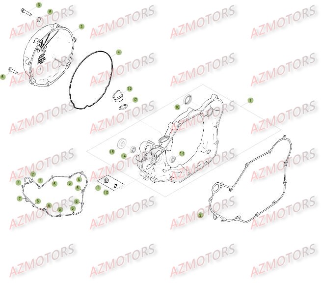 Carter 2 BETA Pièces Beta RR 4T 450 Enduro - 2014