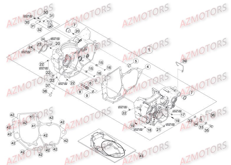 Carter BETA Pièces Beta RR 4T 450 Enduro - 2014