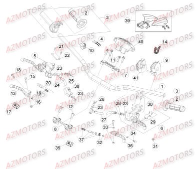 GUIDON RR 4T  07 BETA pour COMMANDES - GUIDON de RR-4T-450-14