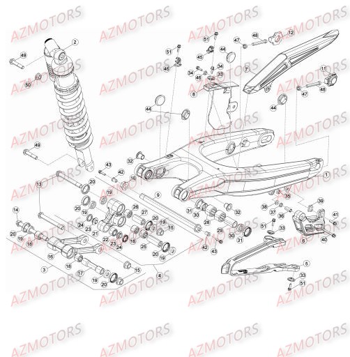 Fourche Arriere   Suspension Ar BETA Pièces Beta RR 4T 450 Enduro - 2014