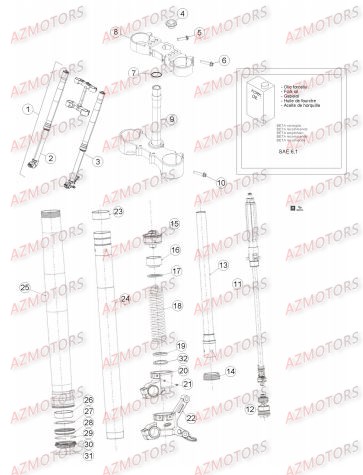 FOURCHE No SERIE 201258 A 201420 BETA RR 4T 450 14