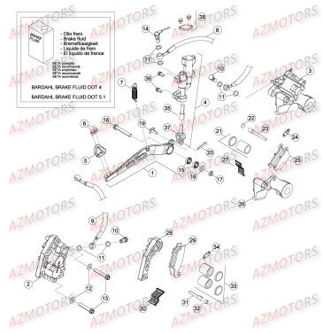 Freins BETA Pièces Beta RR 4T 450 Enduro - 2014