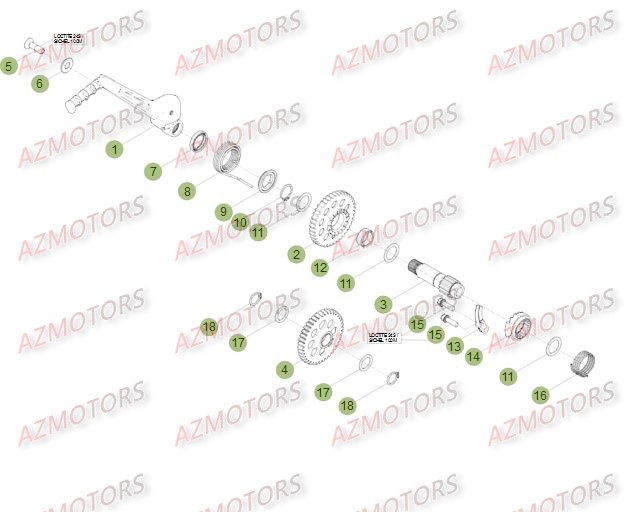 Kick   Starter BETA Pièces Beta RR 4T 450 Enduro - 2014