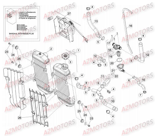 RADIATEUR pour RR-4T-450-14