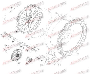 Roue Avant BETA Pièces Beta RR 4T 450 Enduro - 2014