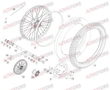 ROUE AVANT pour RR-4T-450-14