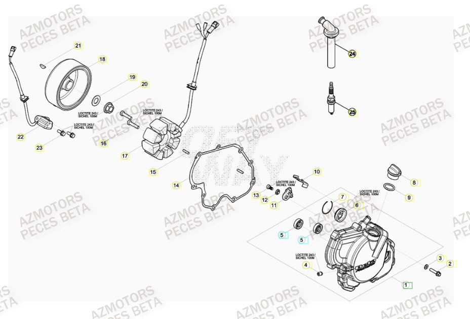 Allumage BETA Pièces Beta RR 4T 480 Enduro - 2015