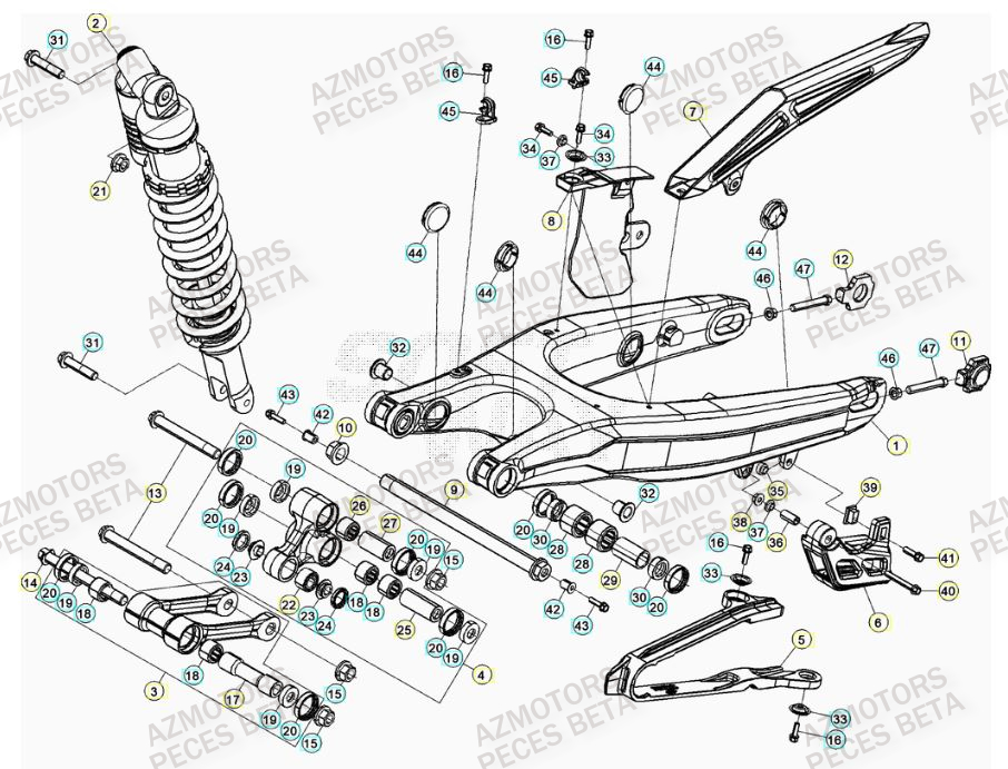 BRAS OSCILLANT pour RR-4T-480-15