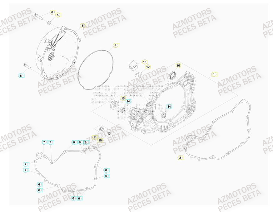 Couvercle Embrayage BETA Pièces Beta RR 4T 480 Enduro - 2015