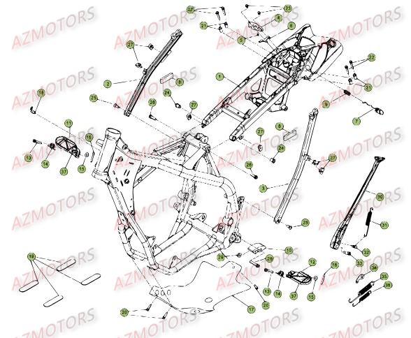 ACCESSOIRES DU CHASSIS pour RR-4T-498-12