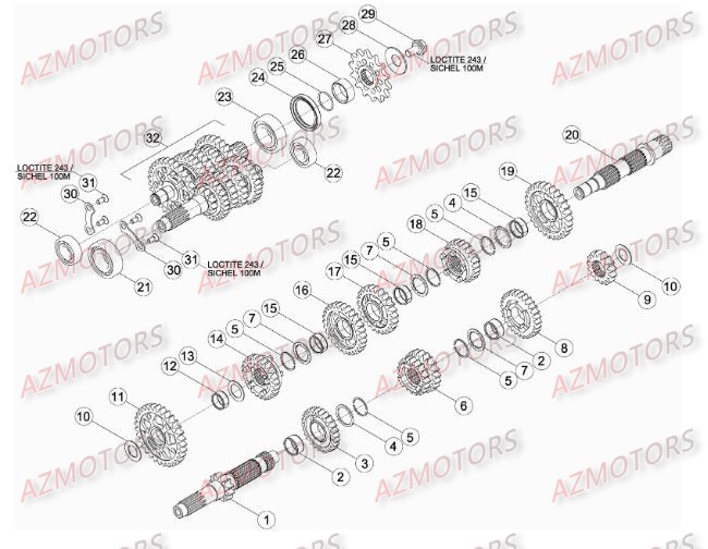 PIGNON DE TRANSMISSION SECONDA IRE BETA pour BOITE A VITESSES de RR-4T-498-12