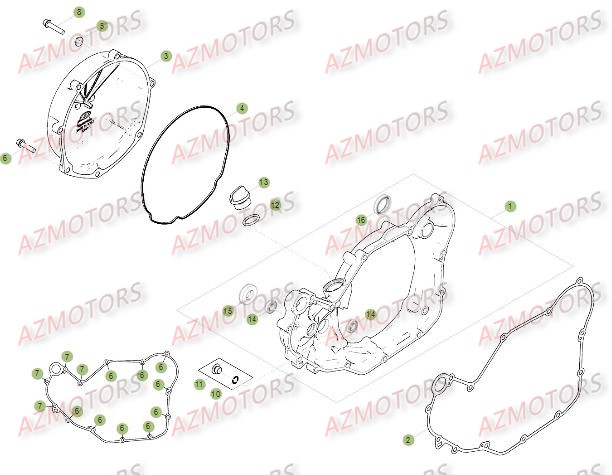 Carter 2 BETA Pièces Beta RR 4T 498 Enduro - 2012