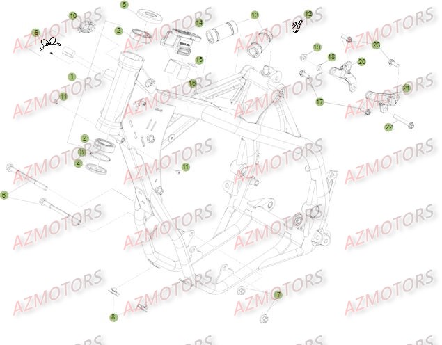 Chassis BETA Pièces Beta RR 4T 498 Enduro - 2012