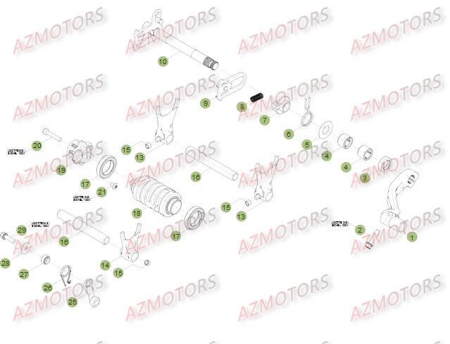Commande Boite A Vitesses BETA Pièces Beta RR 4T 498 Enduro - 2012