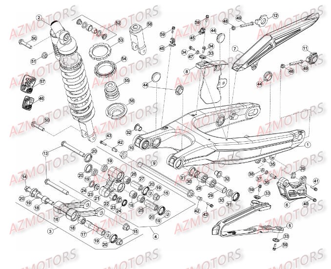 SUSPENSION ARRIERE BETA RR 4T 498 12