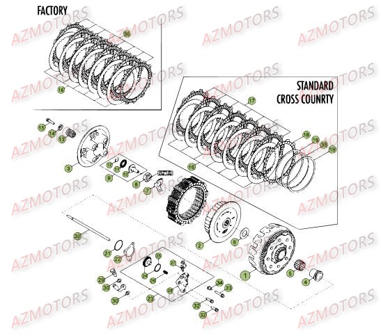 TRANSMISSION PRINCIPALE   EMBRAYAGE BETA RR 4T 498 12