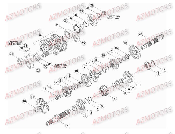 PIGNON DE TRANSMISSION SECONDA IRE BETA pour BOITE A VITESSES de RR-4T-498-13