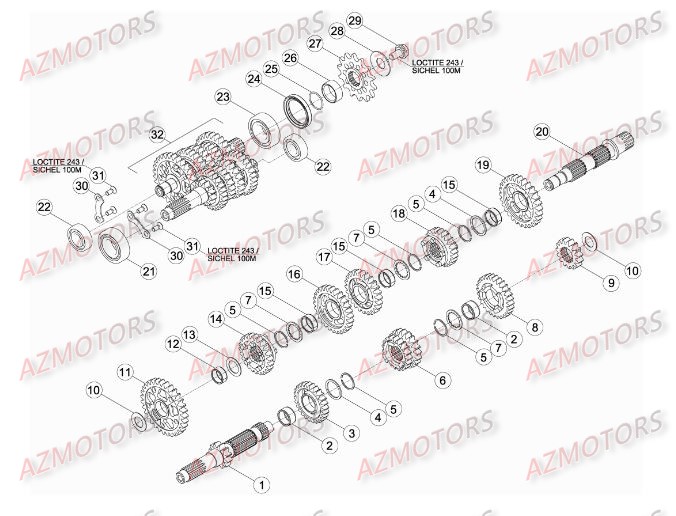 Boite A Vitesses BETA Pièces Beta RR 4T 498 Enduro - 2013