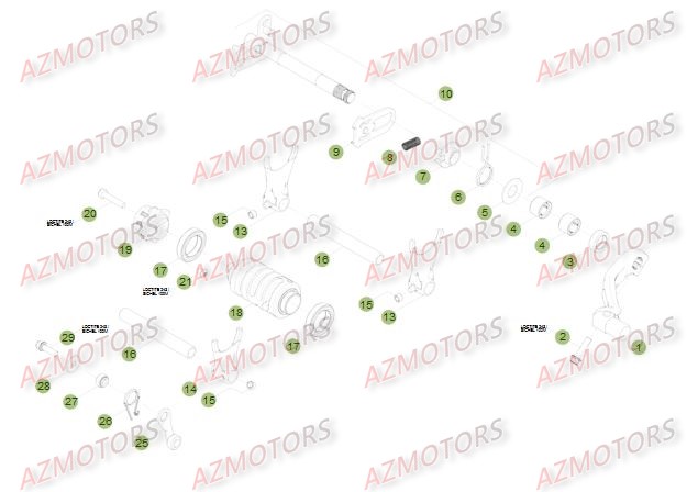 COMMANDE BOITE A VITESSES pour RR-4T-498-13