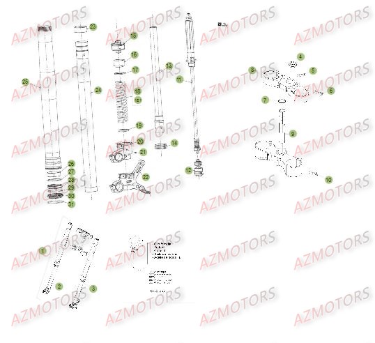 FOURCHE DU No SERIE 300517 A 300601 BETA RR 4T 498 13