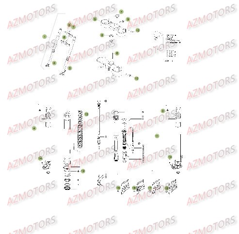 Fourche Du No Serie 350031 A 359999 BETA Pièces Beta RR 4T 498 Enduro - 2013