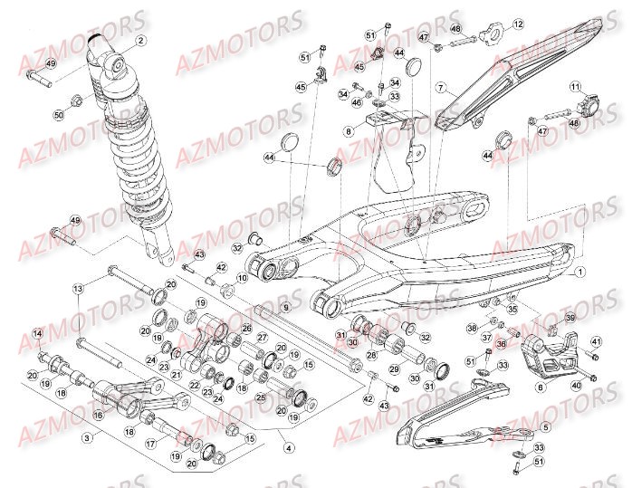 Suspension Arriere BETA Pièces Beta RR 4T 498 Enduro - 2013