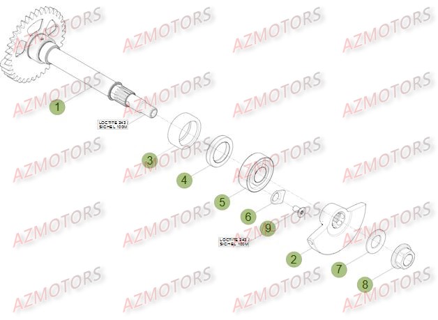 Vilebrequin   Piston   Contre Arbre BETA Pièces Beta RR 4T 498 Enduro - 2013