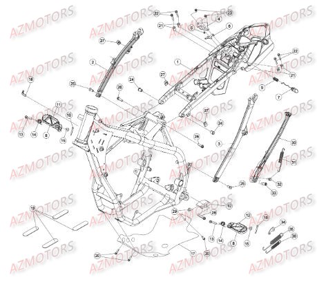 REPOSE-PIEDS BETA pour ACCESSOIRES DU CHASSIS de RR-4T-498-14