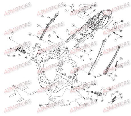 ACCESSOIRES DU CHASSIS BETA Pièces BETA RR 4T 498 - [2014]