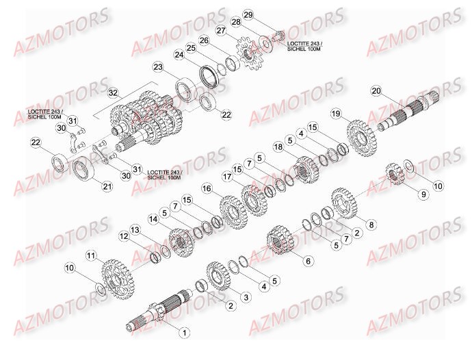 PIGNON DE TRANSMISSION SECONDA IRE BETA pour BOITE A VITESSES de RR-4T-498-14