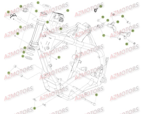 Chassis BETA Pièces Beta RR 4T 498 Enduro - 2014