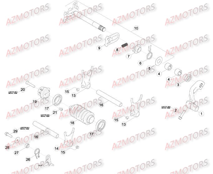 Commande Boite A Vitesses BETA Pièces Beta RR 4T 498 Enduro - 2014