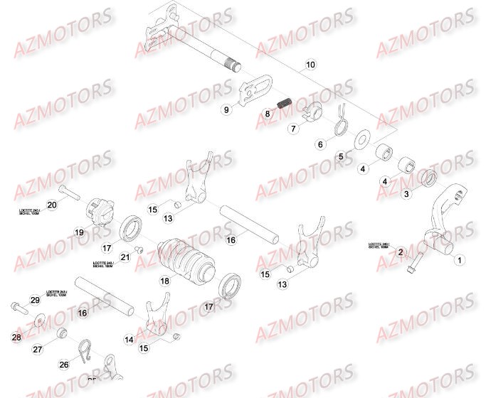 COMMANDE BOITE A VITESSES pour RR-4T-498-14