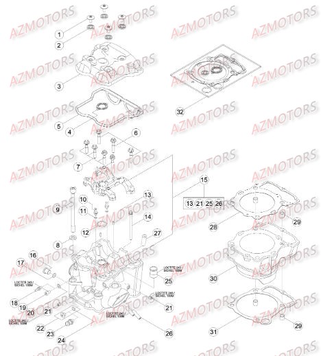 CYLINDRE   CULASSE   DISTRIBUTION BETA RR 4T 498 14