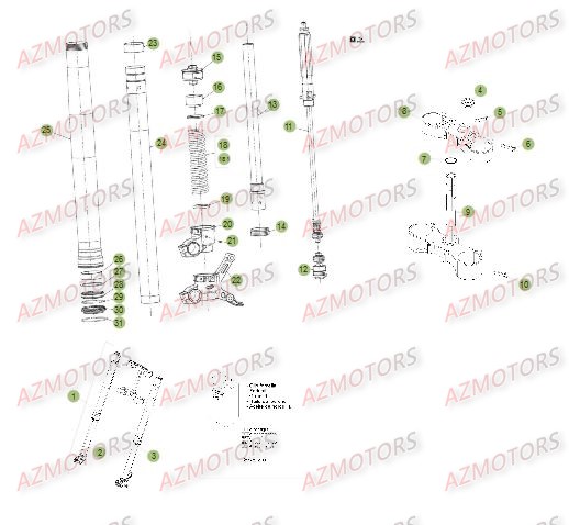 FOURCHE DU No SERIE 000000 A 300516 BETA RR 4T 498 14