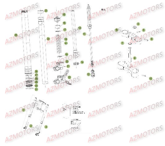 GR. RESSORT K=4,2 N/MM BETA pour FOURCHE DU No SERIE 300517 A 300601 de RR-4T-498-14