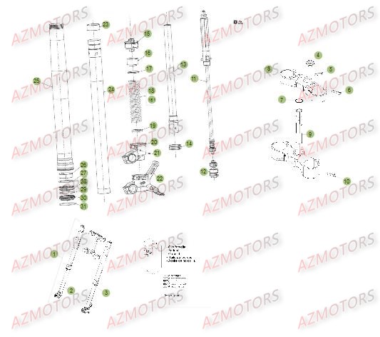 FOURCHE DU No SERIE 300517 A 300601 BETA RR 4T 498 14