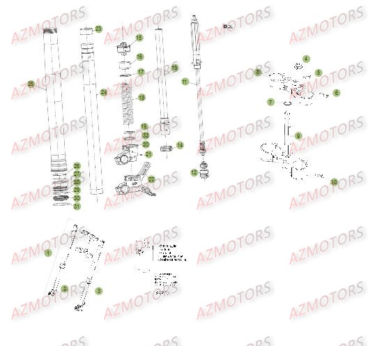 FOURCHE DU No SERIE 300602 A 349999 BETA RR 4T 498 14