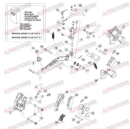 Freins BETA Pièces Beta RR 4T 498 Enduro - 2014