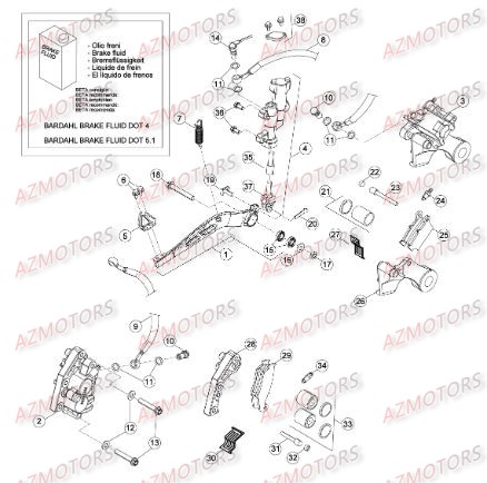 FREINS pour RR-4T-498-14