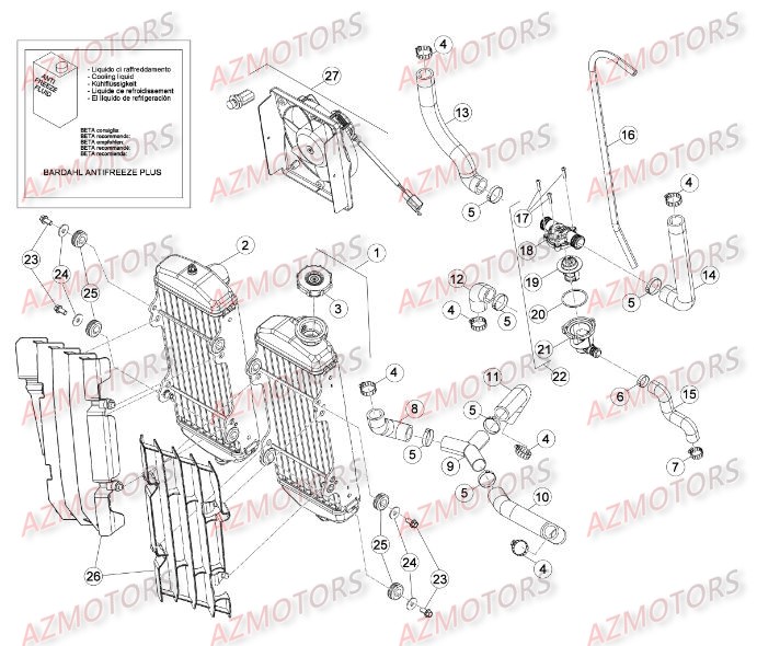 KIT ELECTRO VENTILATEUR RR 4TMY 10 BETA pour INSTALLATION DE REFROIDISSEMENT 2 de RR-4T-498-14