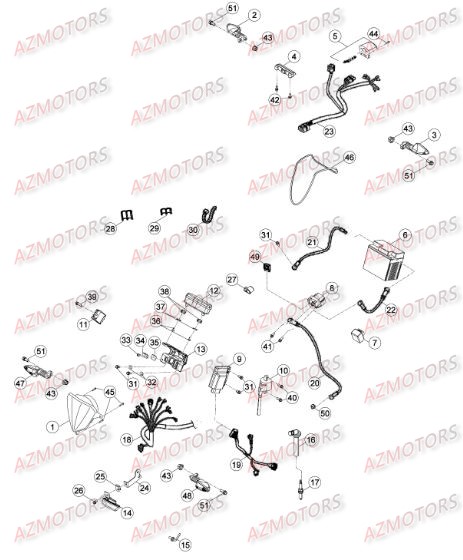 Installation Electrique BETA Pièces Beta RR 4T 498 Enduro - 2014