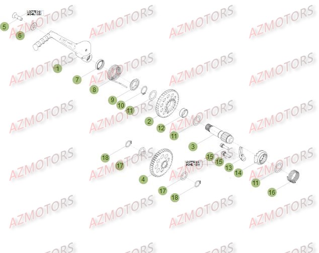 Kick Starter BETA Pièces Beta RR 4T 498 Enduro - 2014