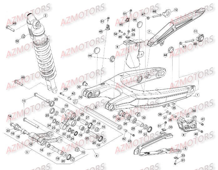 SUSPENSION ARRIERE pour RR-4T-498-14