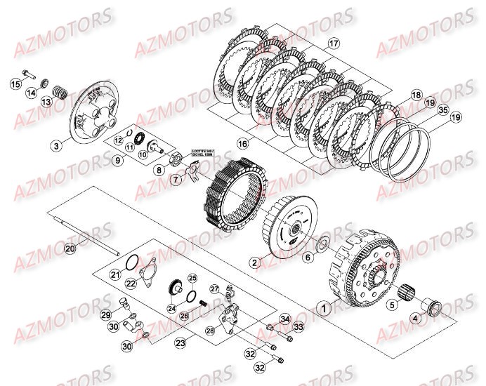 Transmission Principale   Embrayage BETA Pièces Beta RR 4T 498 Enduro - 2014