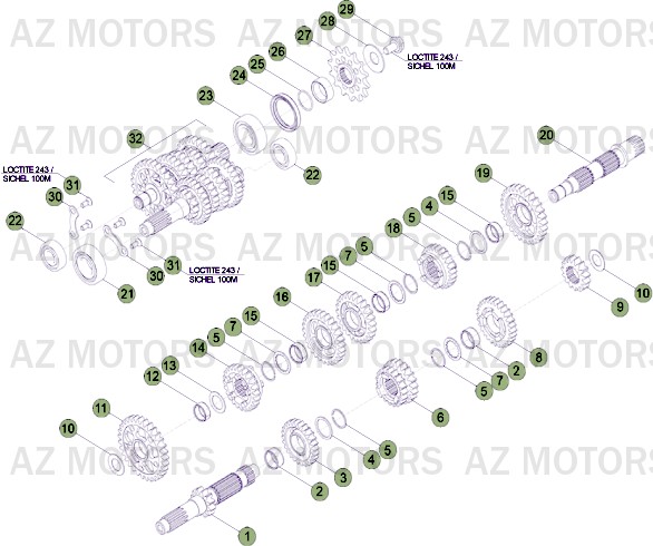 BOITE A VITESSES pour RR-4T-520-11