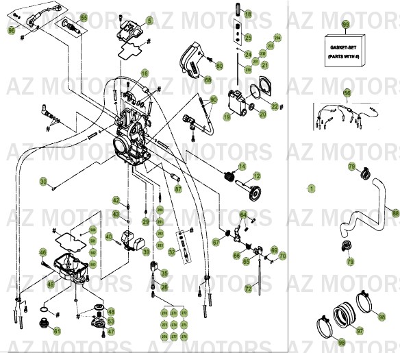 Carburateur BETA Pièces Beta RR 4T 520 Enduro - 2011