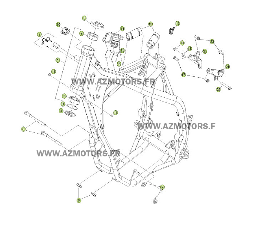 Chassis BETA Pièces Beta RR 4T 520 Enduro - 2011